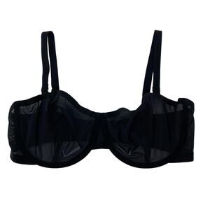 CUUP Black The Balconette Bra Mesh 38E / 38DD